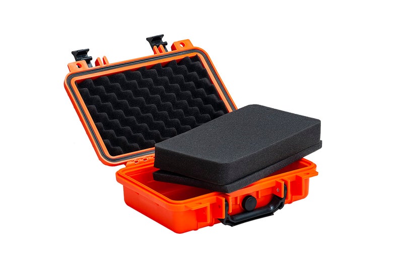 MEIJIA Portable All Weather IP67 Waterproof Protective Hard Case, Small Camera Case,Dry Case with Customizable Foam,Fit Use of Drones, Camera,Equipments, 11.65 â€x8.35â€x3.78â€(Orange) - Image 2